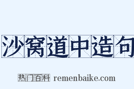 沙窝道中造句是什么意思的图片